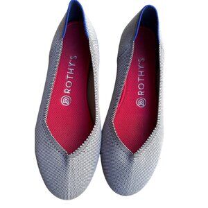 Rothy’s  Women's Size 8 The Flat Slip On Ballet Flat Gray Round Toe shoes